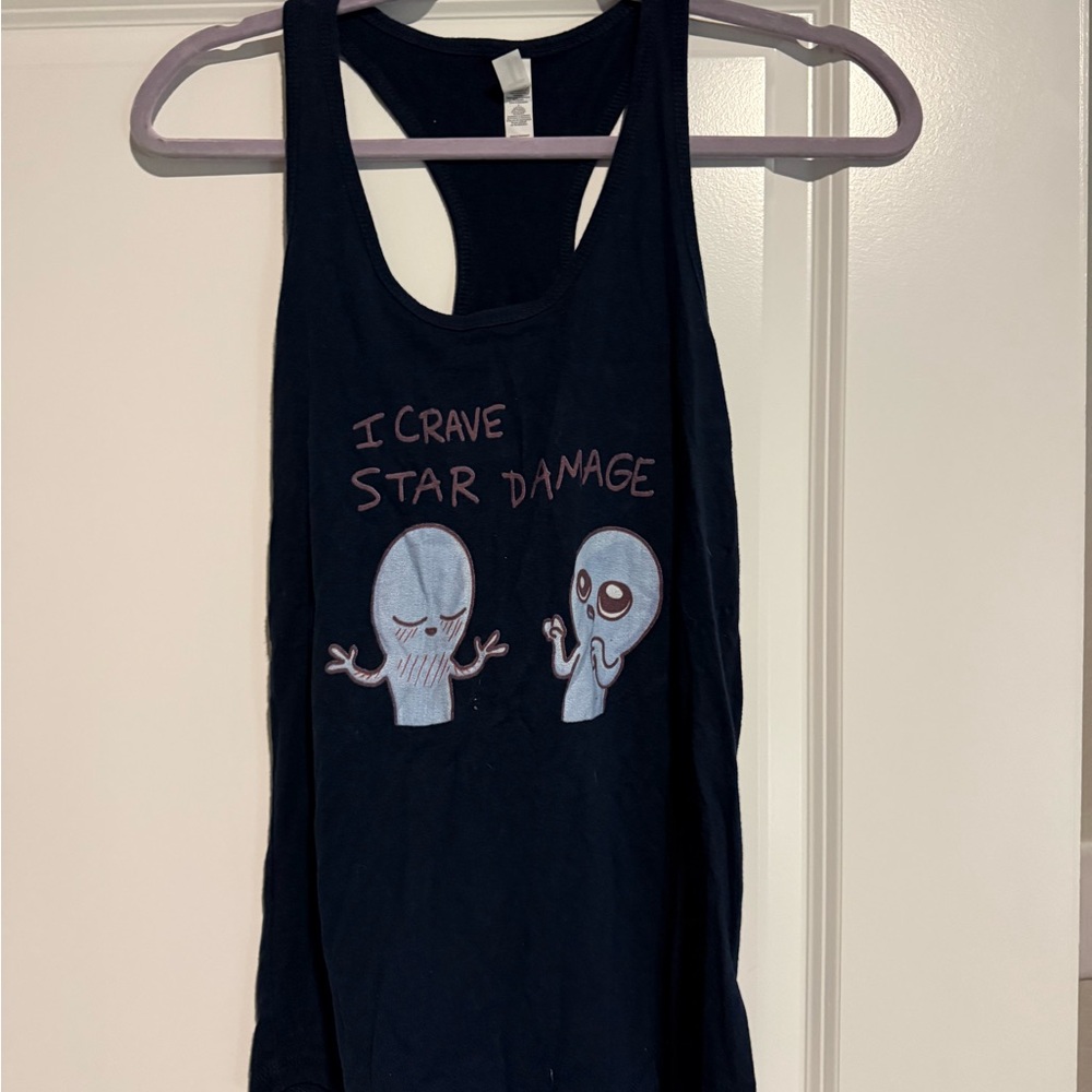 Black Graphic Tank Top